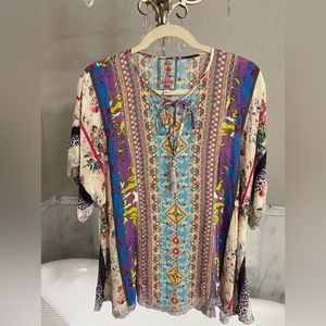Johnny Was silk tunic size m